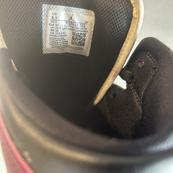 Nike Wmns Air Jordan 1 Mid SE 'Bordeaux' FQ7818-101 Size 8.5 Sneakers - Picture 5 of 6